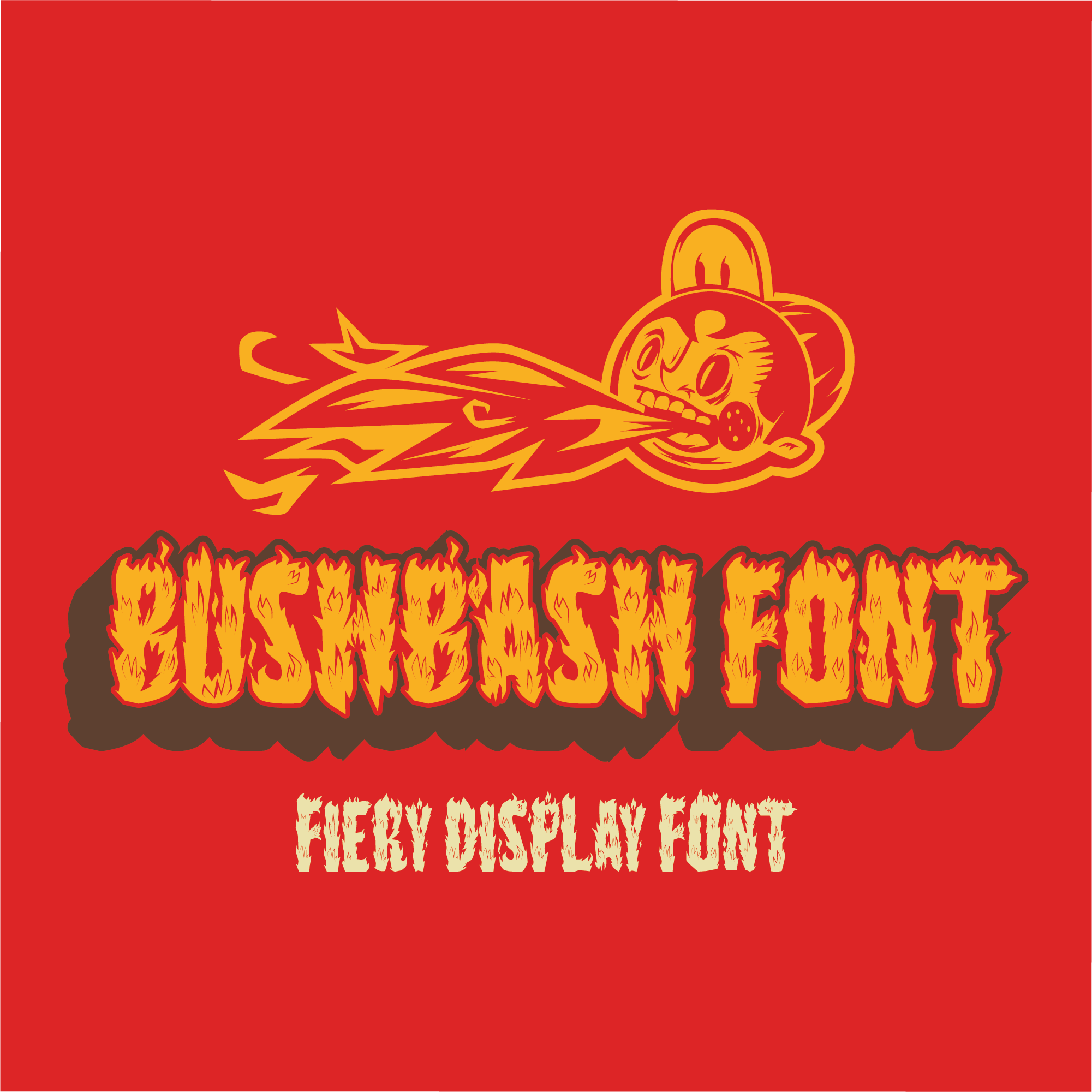Bush Bash display font by Bend Industries – a Texas creative studio. Bold, angular typeface inspired by fire, grit, and retro edge. Great for logos, posters, and high-impact design work