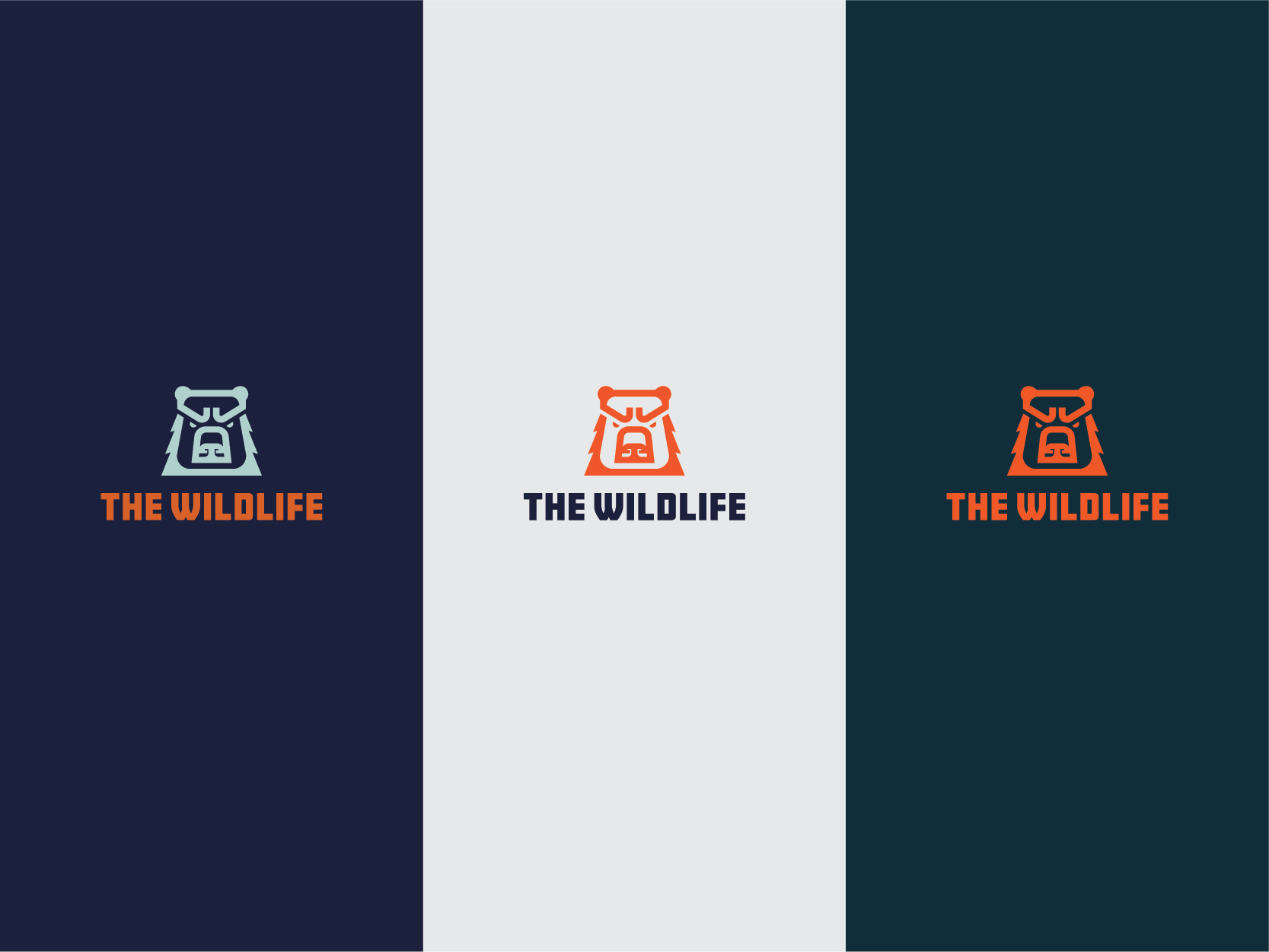 Sleek, minimalist bear logo for sale featuring a geometric bear face, perfect for branding and outdoor businesses.