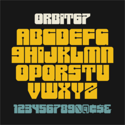 Orbit67 Cosmic Display Font – Futuristic Type with Retro Space Vibes