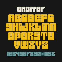 Orbit67 Cosmic Display Font – Futuristic Type with Retro Space Vibes