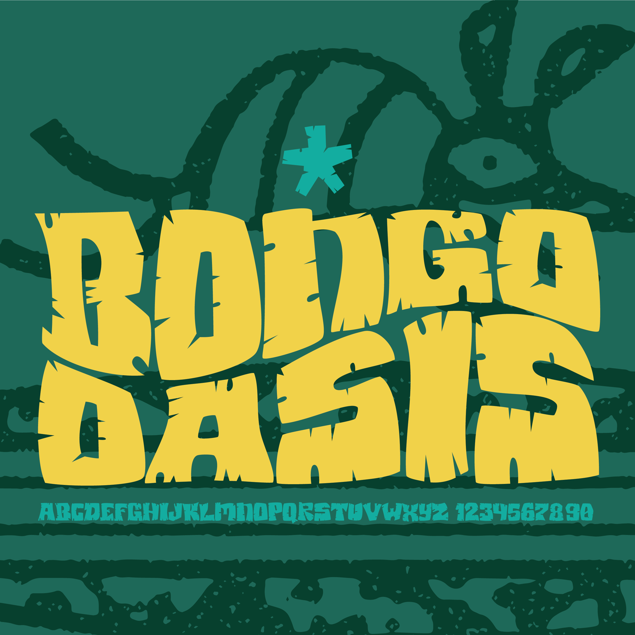 Bongo Oasis tiki display font by Bend Industries – tropical inspired typeface