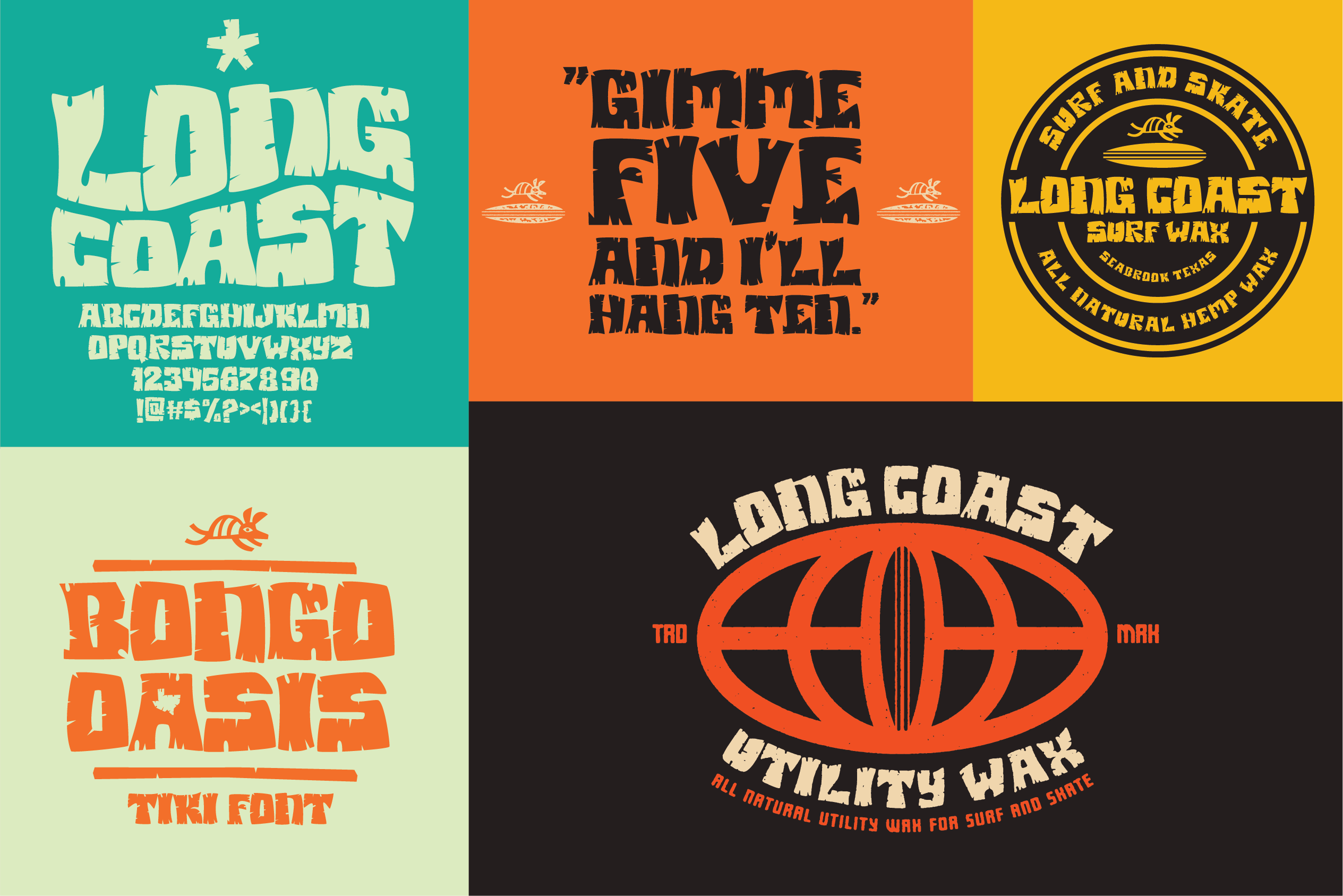 Bend Industries Display Font Collection – Krooked, Bongo Oasis, Bush Bash, Lucky Puck-10 - Bend Industries - Multifaceted Creative Branding Studio