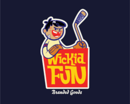 Kid Hockey illustrated brand artwork